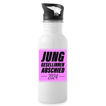 Junggesellinnenabschied 2024 Jga - Trinkflasche mit integriertem Trinkhalm - Weiß - Rechts