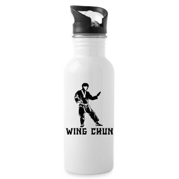 Wing Chun - Water bottle with straw - white - Right