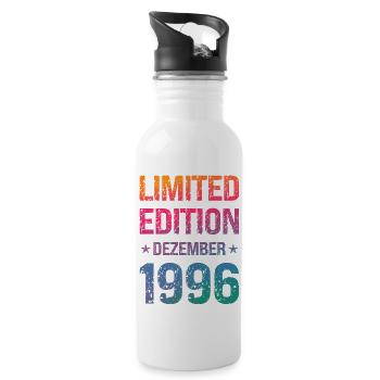 Limited Edition Birthday Party Vintage 1996 - Water bottle with straw - white - Right