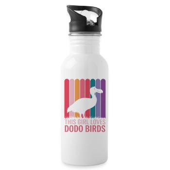 Dodo Saying Dodo Bird Girl Funny Dodo Gift - Water bottle with straw - white - Right