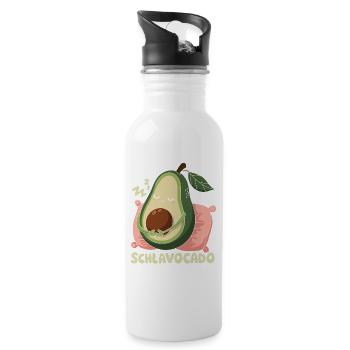 Schlavocado Avocado Offizielles Schlafshirt Schlaf - Trinkflasche mit integriertem Trinkhalm - Weiß - Rechts