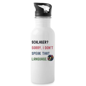 Hit? No thank you! - Water bottle with straw - white - Right