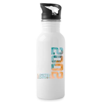 24TH BIRTHDAY LIMITED EDITION 2002 - Water bottle with straw - white - Right