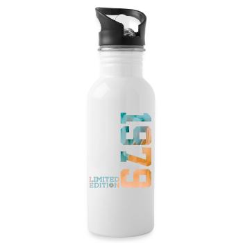 47TH BIRTHDAY LIMITED EDITION 1979 - Water bottle with straw - white - Right