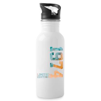 52ND BIRTHDAY LIMITED EDITION 1974 - Water bottle with straw - white - Right