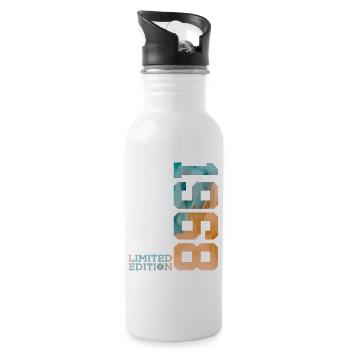58TH BIRTHDAY LIMITED EDITION 1968 - Water bottle with straw - white - Right