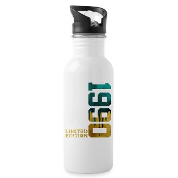 36TH BIRTHDAY LIMITED EDITION 1990 - Water bottle with straw - white - Right
