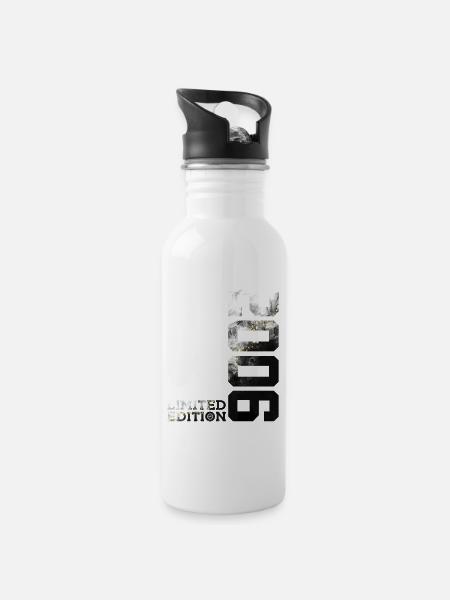 20. GEBURTSTAG 20 JAHRE LIMITED EDITION 2006 - Trinkflasche mit integriertem Trinkhalm - Weiß