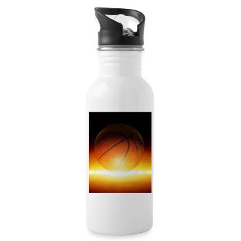 Basketball planet under the sun 🏀☀️ - Water bottle with straw - white - Right