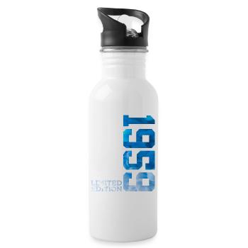 67. GEBURTSTAG LIMITED EDITION 1959 - Trinkflasche mit integriertem Trinkhalm - Weiß - Rechts