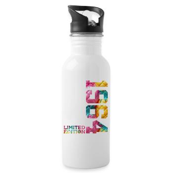 62ND BIRTHDAY LIMITED EDITION 1964 - Water bottle with straw - white - Right