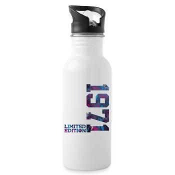 54TH BIRTHDAY 54 YEARS LIMITED EDITION 1971 - Water bottle with straw - white - Right