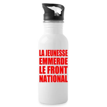Fuck the National Front - Water bottle with straw - white - Right