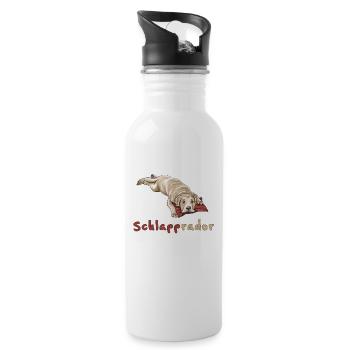 schlapprador - Trinkflasche mit integriertem Trinkhalm - Weiß - Rechts