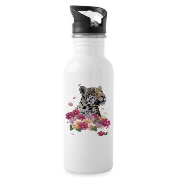 Jaguar - Trinkflasche mit integriertem Trinkhalm - Weiß - Rechts