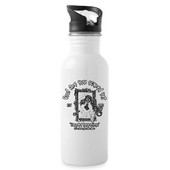 Boo! Are you scared yet - Ghostface - Trinkflasche mit integriertem Trinkhalm - Weiß - Rechts