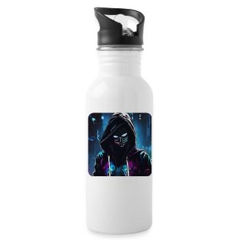 Fille Cyberpunk Cool - Gourde avec paille intégrée - blanc - Droite