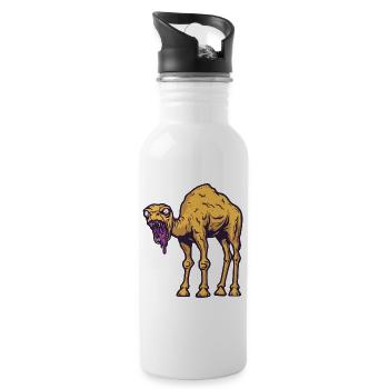 Camel Halloween Animal - Water bottle with straw - white - Right