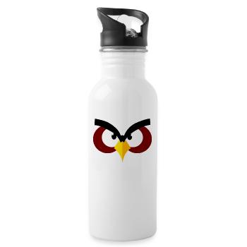This bird is Angry ! - Gourde avec paille intégrée - blanc - Droite