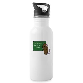 Lehrer - Trinkflasche mit integriertem Trinkhalm - Weiß - Rechts