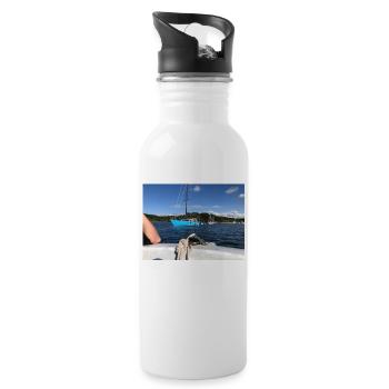 Streetwear PEM - Trinkflasche mit integriertem Trinkhalm - Weiß - Rechts