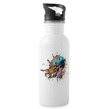 Malinois ring - Water bottle with straw - white - Right