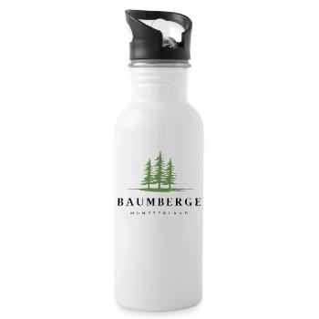 Baumberge - Münsterland - Trinkflasche mit integriertem Trinkhalm - Weiß - Rechts