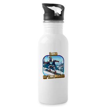 Lord Of The Board - Trinkflasche mit integriertem Trinkhalm - Weiß - Rechts