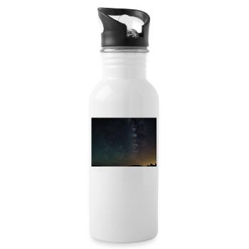 Sternenhimmel Nachthimmel Sterne Milchstraße - Trinkflasche mit integriertem Trinkhalm - Weiß - Rechts