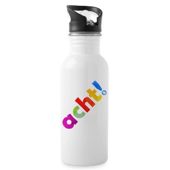 ACHT 8 JAHRE 8. GEBURTSTAG - Trinkflasche mit integriertem Trinkhalm - Weiß - Rechts