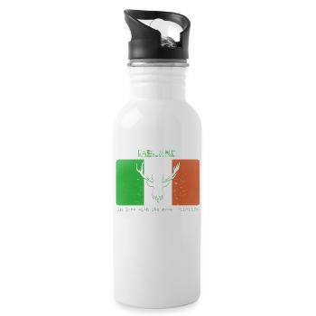 FAUNE ET DE LA FLORE D’IRLANDE Drapeau de l’Irlande - Gourde avec paille intégrée - blanc - Droite