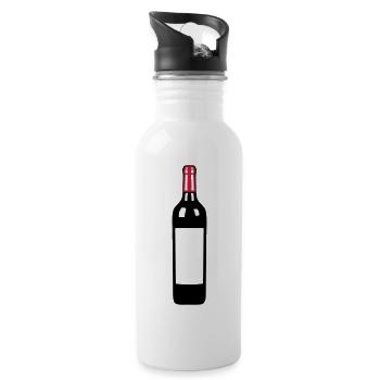 Rotwein-Flasche Weinflasche plonk - Trinkflasche mit integriertem Trinkhalm - Weiß - Rechts