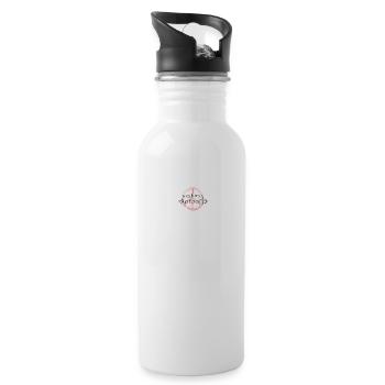 Frieden - Trinkflasche mit integriertem Trinkhalm - Weiß - Rechts