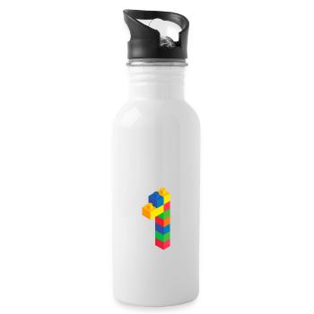 Mignon bloc bâtiment 1er cadeau d’anniversaire 1 an - Gourde avec paille intégrée - blanc - Droite