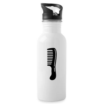 Comb hairdresser icon - Water bottle with straw - white - Right