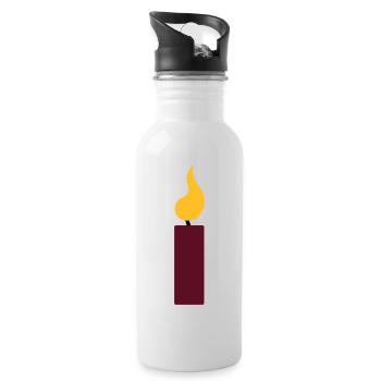 1. Geburtstag - Kerze - Trinkflasche mit integriertem Trinkhalm - Weiß - Rechts