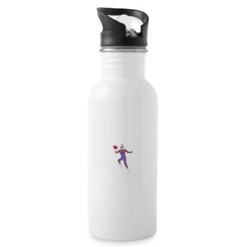 Ballsport - Trinkflasche mit integriertem Trinkhalm - Weiß - Rechts