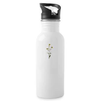 kraeuter rosmarin petersilie thymian dill oregano - Trinkflasche mit integriertem Trinkhalm - Weiß - Rechts