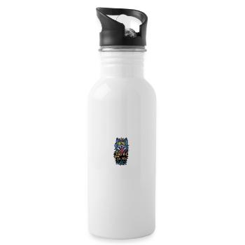Lloret De Mar 2025 Party Wolf - Water bottle with straw - white - Right