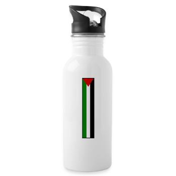 Free palestine - Water bottle with straw - white - Right