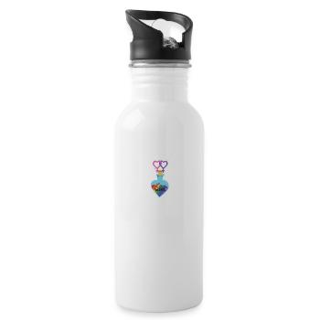 Love Wins Women - Gourde avec paille intégrée - blanc - Droite