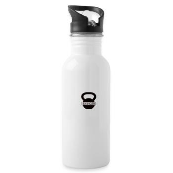 Kettlebell Swing - Water bottle with straw - white - Right