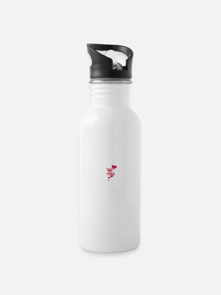1958 1958 - Trinkflasche mit integriertem Trinkhalm - Weiß