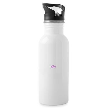 Freunde Freundschaft Familie Zufriedenheit - Trinkflasche mit integriertem Trinkhalm - Weiß - Rechts