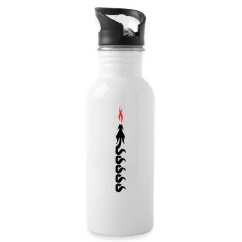 draak - Trinkflasche mit integriertem Trinkhalm - Weiß - Rechts
