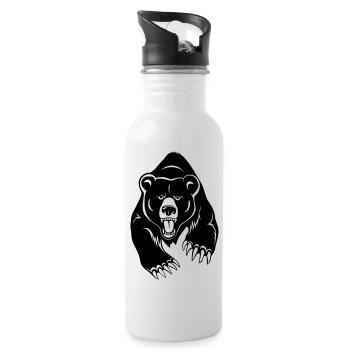 bear - Trinkflasche mit integriertem Trinkhalm - Weiß - Rechts
