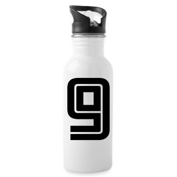 9 - Water bottle with straw - white - Right