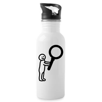 Males Lupe - Line - Water bottle with straw - white - Right