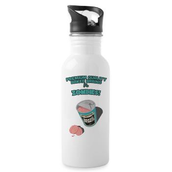 Brainz - Baked Beings Brains for Zombies - Water bottle with straw - white - Right