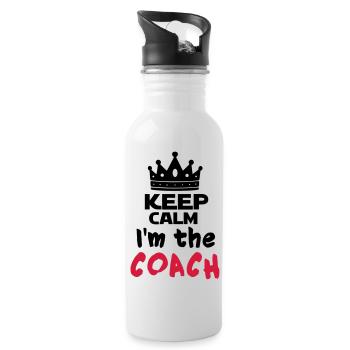 I'm the coach - Gourde avec paille intégrée - blanc - Droite